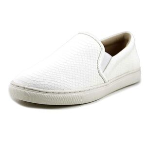 J Slides White Leather Slip-on Sneakers